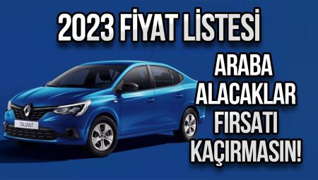 Renault Taliant 2023 fiyat listesi!